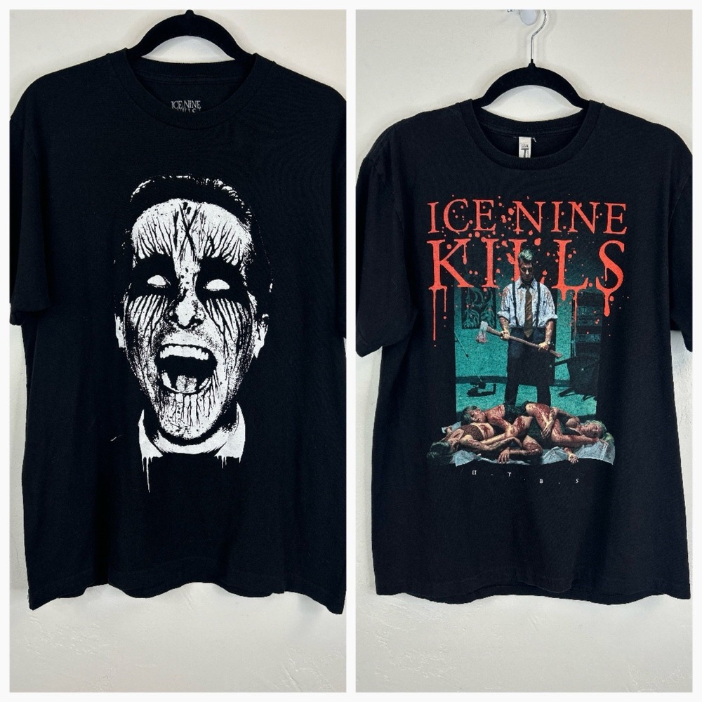 Bundle of 2 Ice Nine Kills Band Tee T-Shirt Size M & L Metal Music Merch Black